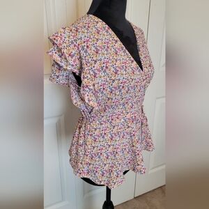 🔥2For$20 Monteau Los Angeles Brand Floral Top Size M